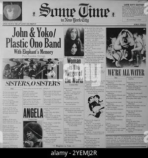 John & Yoko   Plastic Ono Band   Elephant`s Memory - Some Time in New York City - Original Vinyl Cover Stockfoto